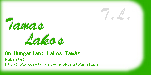 tamas lakos business card
