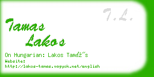 tamas lakos business card